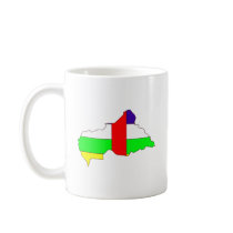 Central African Republic Flag Map full size Coffee Mugs