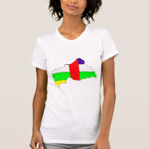 Central African Republic Flag Map full size T-shirt