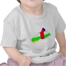 Central African Republic Flag Map full size Tshirts