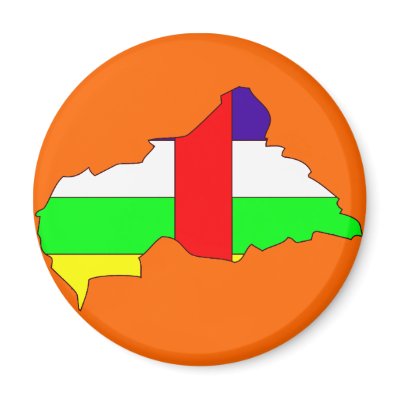Central African Republic flag map Fridge Magnet by FlagStore