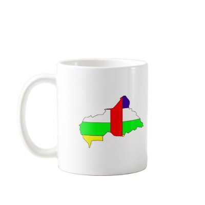 Central African Republic flag map Mug by FlagStore