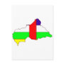 Central African Republic flag map Post Cards