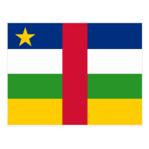 Central African Republic Flag Postcard