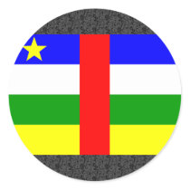 Central African Republic Flag Round Sticker