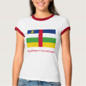 Central African Republic Flag with Name in French t-shirts