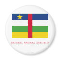 Central African Republic Flag with Name magnets
