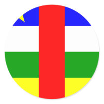 Central African Republic High quality Flag Round Stickers