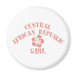 Central African Republic Pink Girl magnets