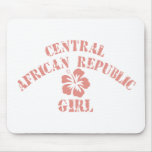 Central African Republic Pink Girl mousepads
