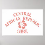 Central African Republic Pink Girl posters