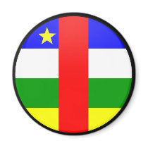Central African Republic quality Flag Circle Magnet