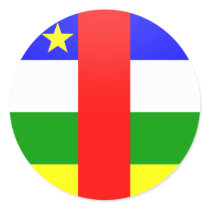 Central African Republic quality Flag Circle Sticker
