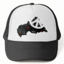 Central African Republic Trendy Peace Sign with Af hats