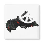 Central African Republic Trendy Peace Sign with Af magnets