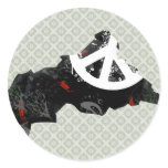 Central African Republic Trendy Peace Sign with Af stickers