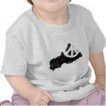 Central African Republic Trendy Peace Sign with Af t-shirts