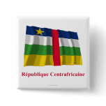 Central African Republic Waving Flag French Name buttons