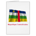 Central African Republic Waving Flag French Name cards