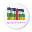 Central African Republic Waving Flag French Name magnets
