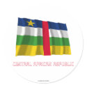 Central African Republic Waving Flag with Name stickers