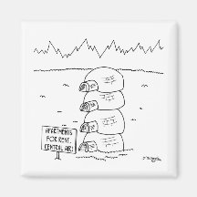 Central Air in Igloos Refrigerator Magnets