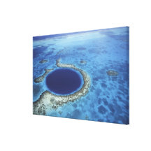 CENTRAL AMERICA, Belise, Large coral reefs off Stretched Canvas Print