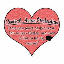 Central Asian Ovcharka Paw Prints Dog Humour Photo Cutouts