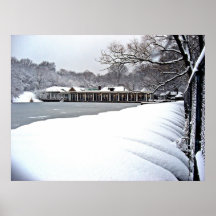 Central park 2010 Snow Boat House - CIMG6444 Posters