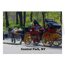 Central Park, Horse and Carriage Greeting Cards