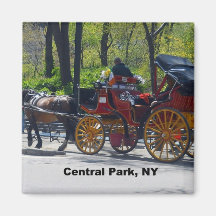 Central Park, Horse and Carriage Refrigerator Magnet