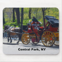 Central Park, Horse and Carriage Mouse Pad