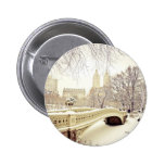 Central Park Snow - Winter New York Pinback Button