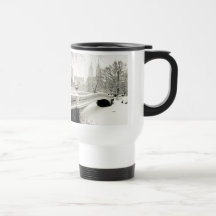 Central Park Winter - Snow on Bow Bridge Coffee Mugs