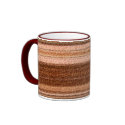 Ceramic chocolate stripes mugs