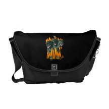 Cerberus In Hell Messenger Bag
