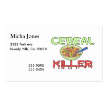 Cereal Killer Business Card Templates