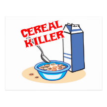 cereal serial killer post cards