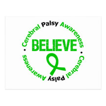 Cerebral Palsy  Awareness BELIEVE Post Cards