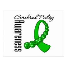 Cerebral Palsy Awareness Gemstone Ribbon Postcard
