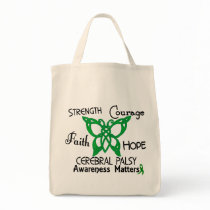 Cerebral palsy Celtic Butterfly 3 Tote Bags