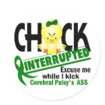 Cerebral Palsy Chick Interrupted 2 stickers