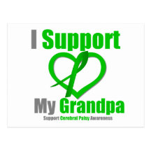 Cerebral Palsy I Support My Grandpa Postcard