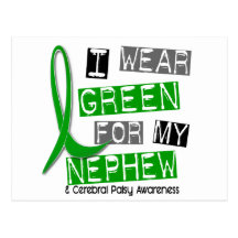Cerebral Palsy I Wear Green For My Nephew 37 Postcard