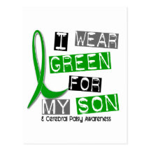 Cerebral Palsy I Wear Green For My Son 37 Post Card