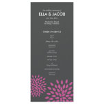 Ceremony Program // Posh Petals // Fuchsia invitations