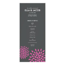 Ceremony Program // Posh Petals // Fuchsia Custom Invites