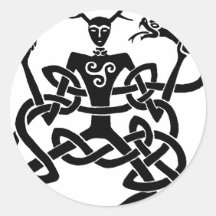 cernunnos round sticker