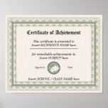 CERTIFICATE OF ACHIEVEMENT posters