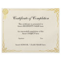 CERTIFICATE OF COMPLETION flyers