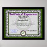Certificate of Empowerment posters